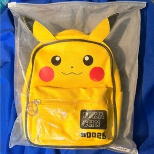 Pokemon Pikachu 10.5" Mini Leather Collectible Backpack NWT Games TCG Toys Anime
